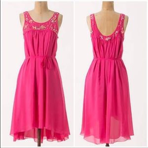 NWT pink beaded LEIFSDOTTIR Anthropologie dress